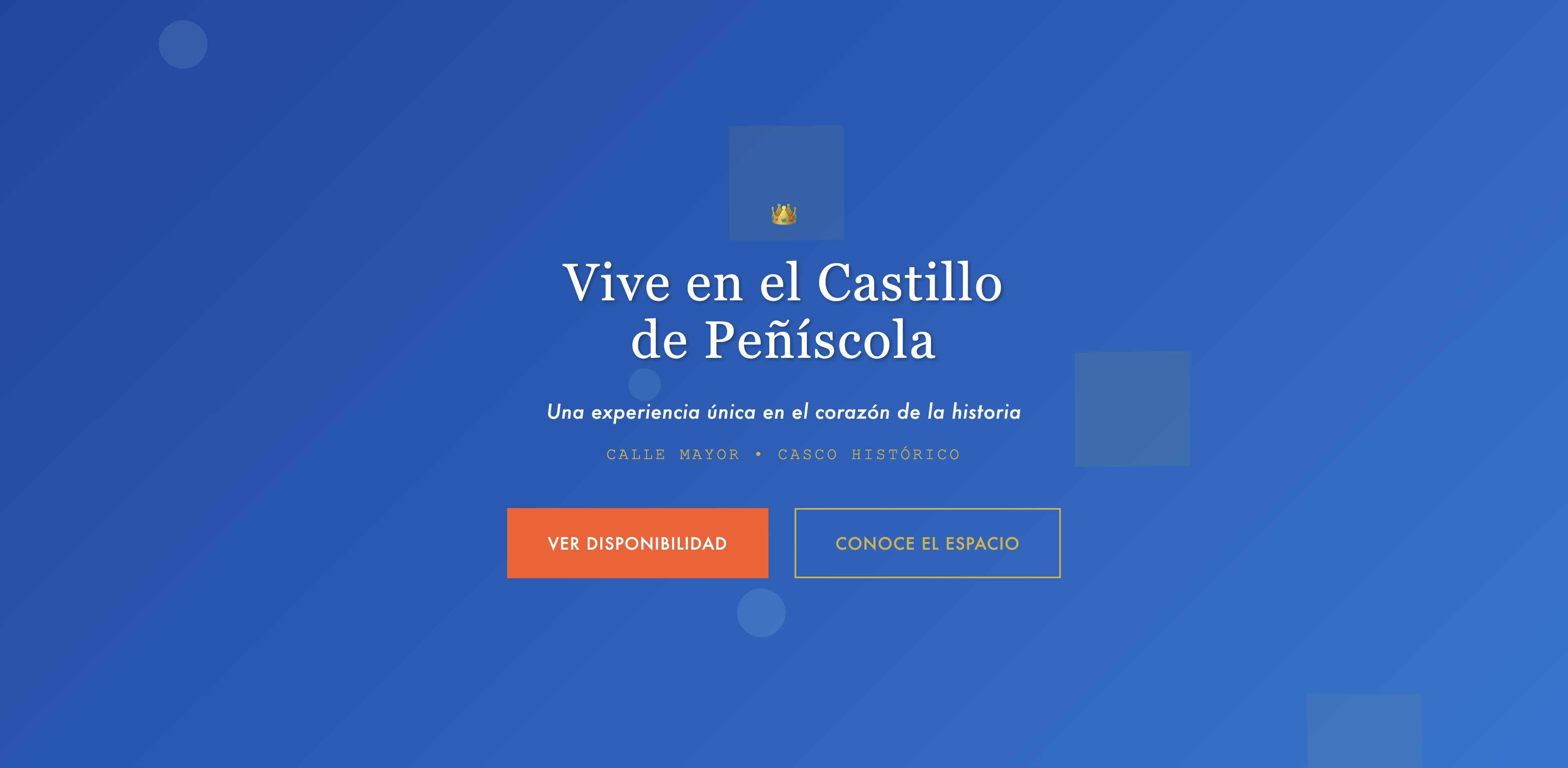 Apartamento turístico en el castillo de Peñíscola para alquiler.