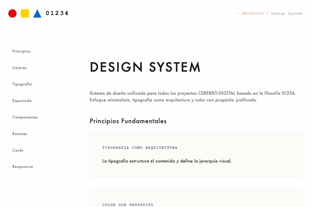 Guía de estilos del sistema de diseño del CEREBRO-DIGITAL.