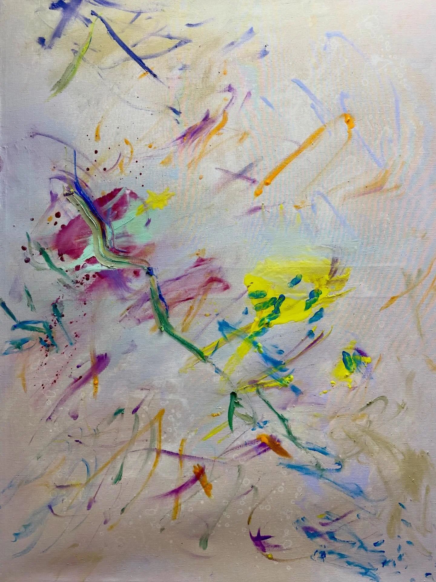 Pintura rosa naranja