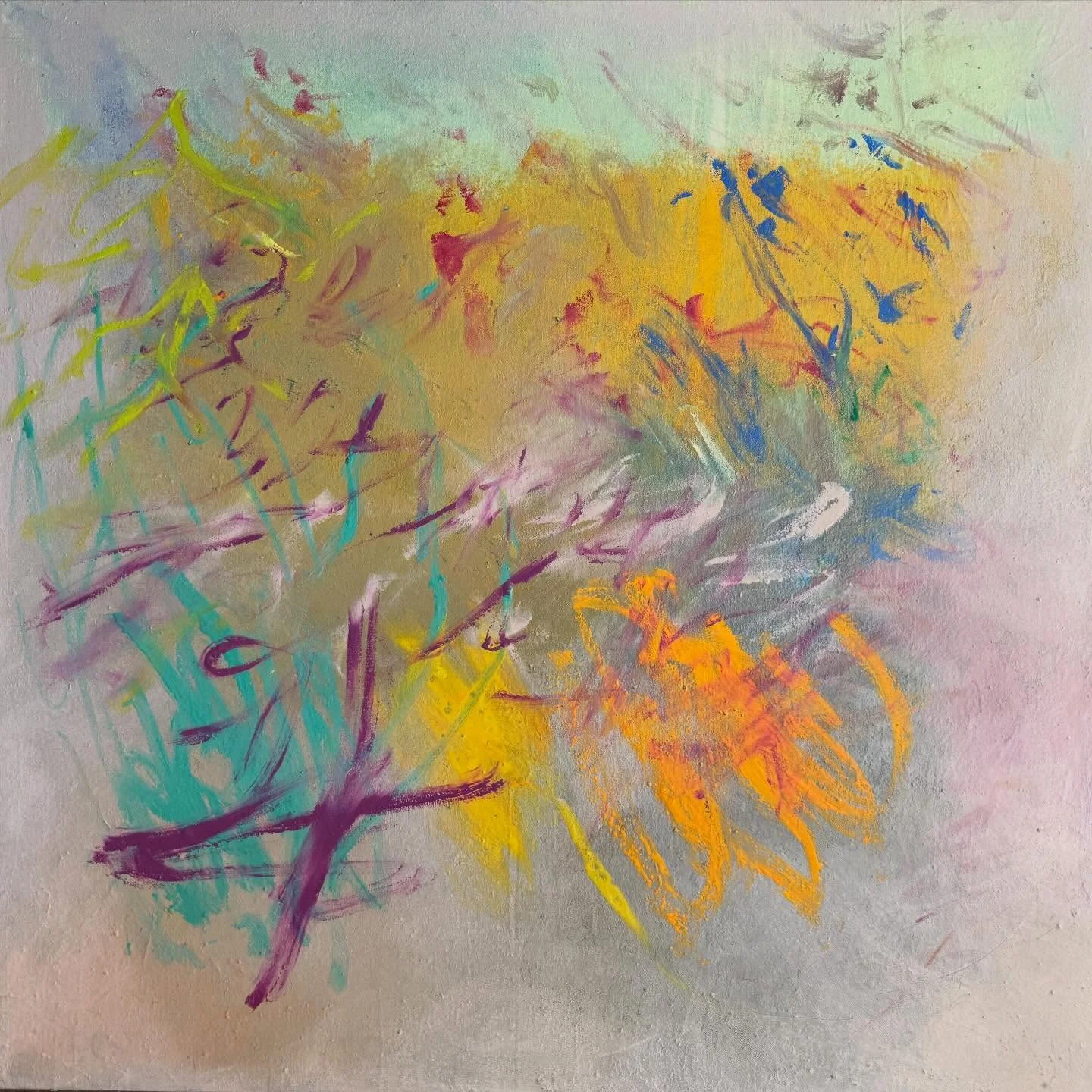 Pintura naranja rojo