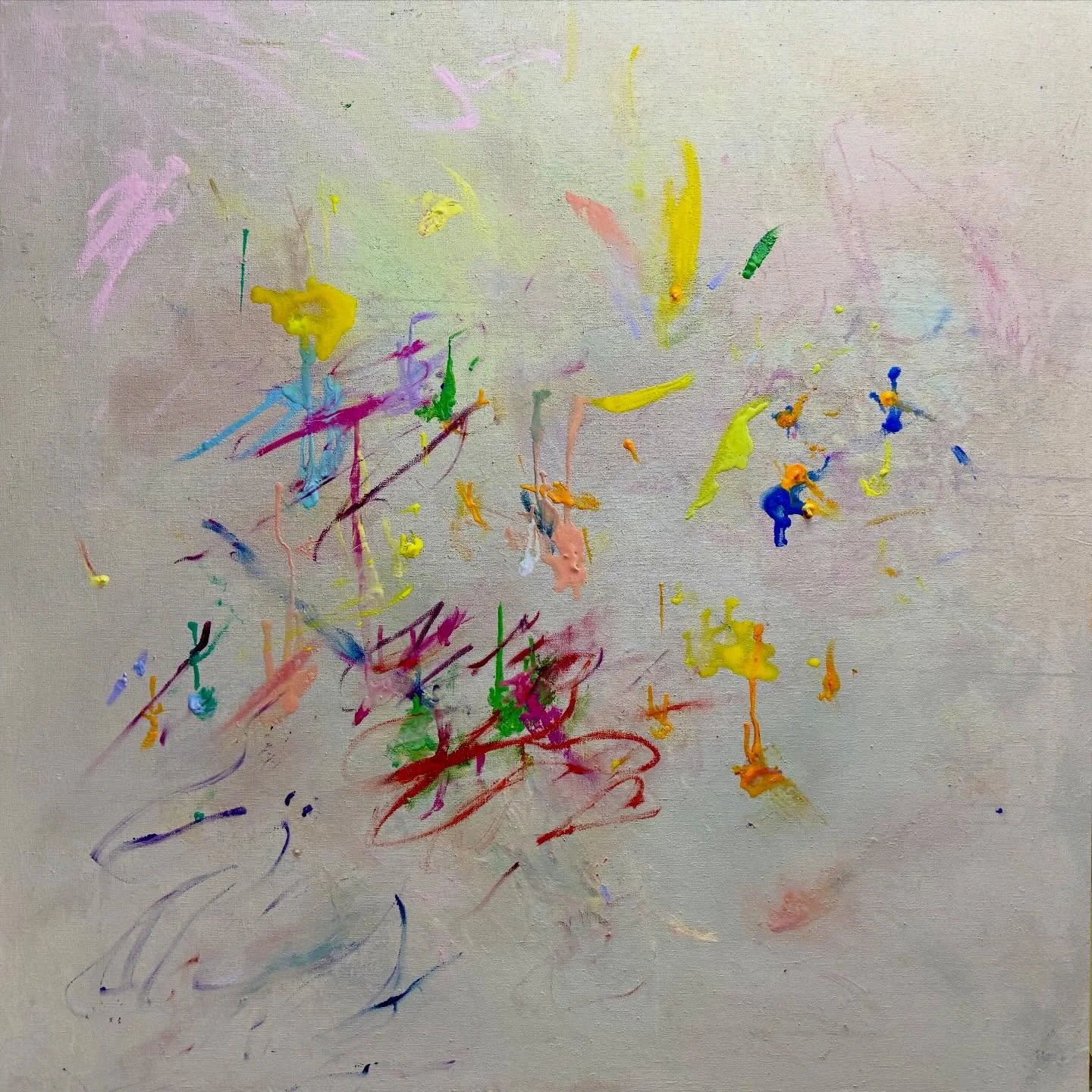 Composición beige rojo